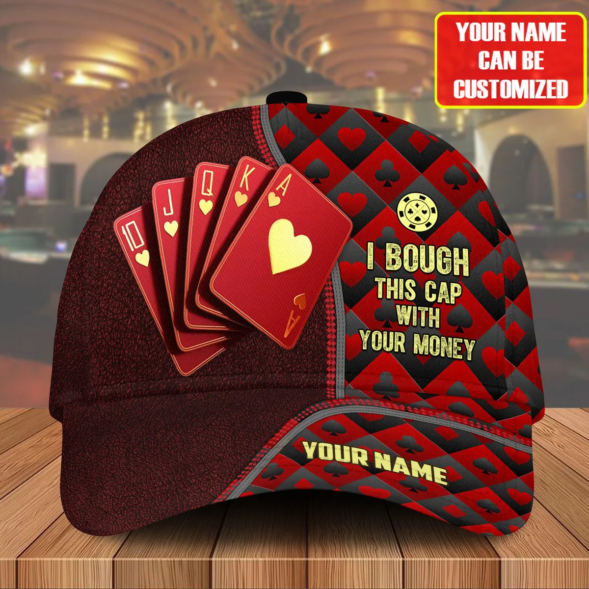 3D All Over Print Poker Classic Cap, I Bough This Cap With My Money, Personalized Poker Cap Hat