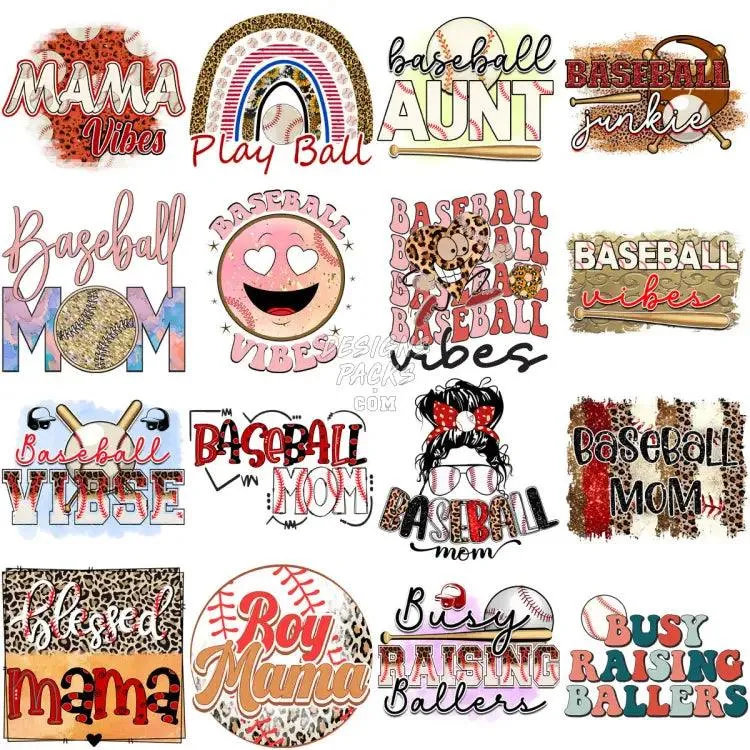 69 Baseball Designs Bundle PNG