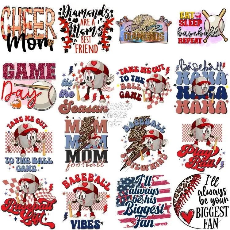 69 Baseball Designs Bundle PNG