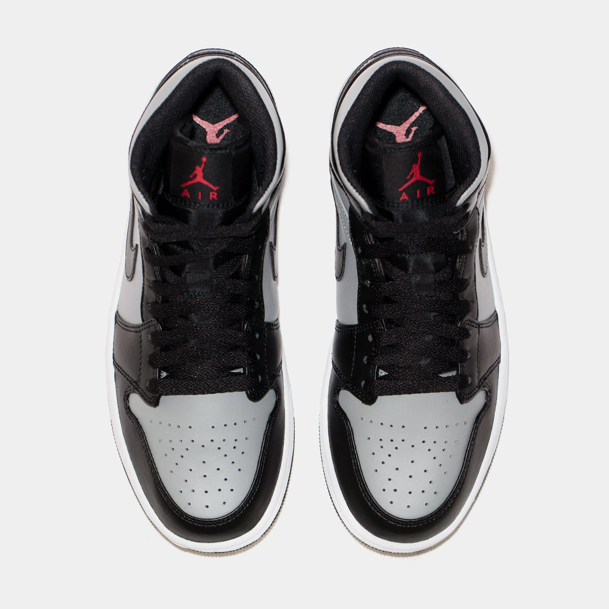 Air Jordan 1 Mid Shadow Red Mens Lifestyle Shoes (Black/Grey) Limit One Per Customer