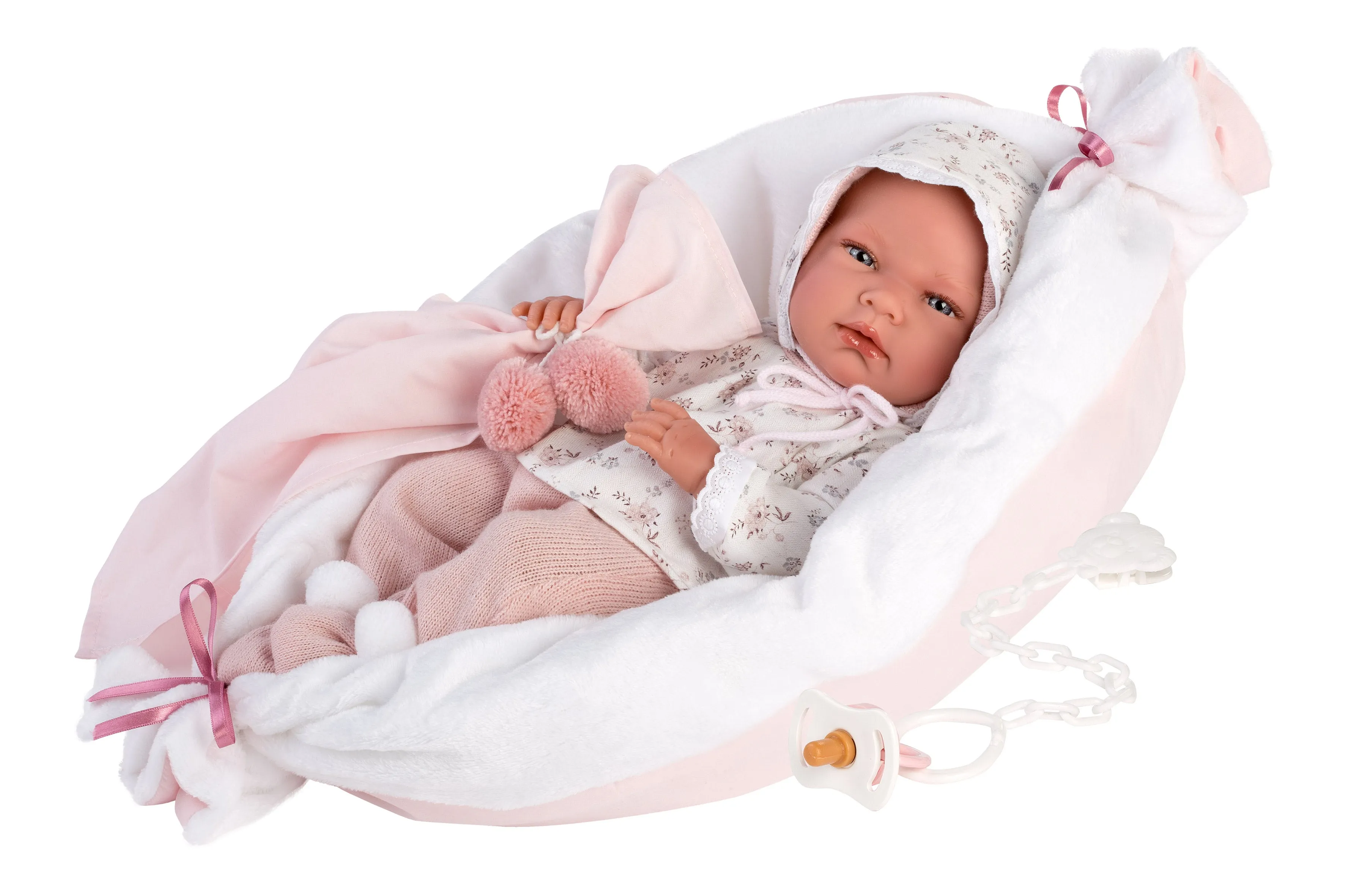 Anatomically Correct Baby Doll With Reversible Blanket | 15.7" | Nikki