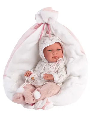 Anatomically Correct Baby Doll With Reversible Blanket | 15.7" | Nikki