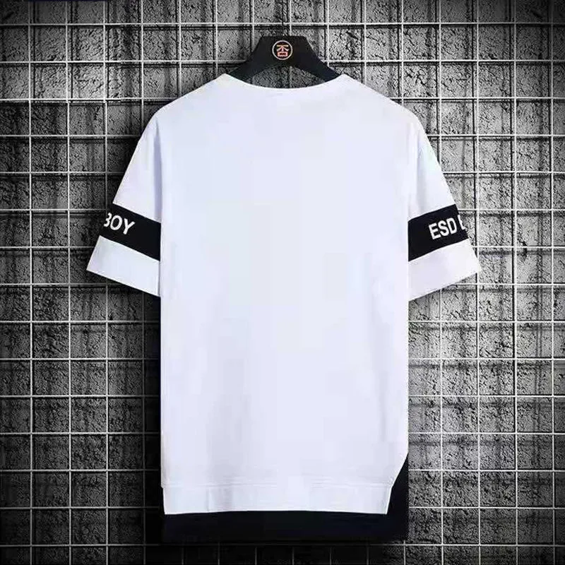 ARWEN&AJH GROUP Fashion Men Printing T-shirts O-Neck Men Casual Streetwear Hip Hop Style Summer Thin Polyester Men Black Sports Short Sleeve Tee