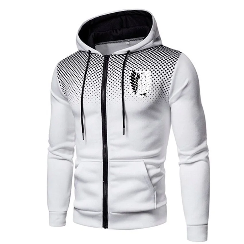 Attack on Titan Hoodie Outdoor Street Sports zipper Sweatshirt