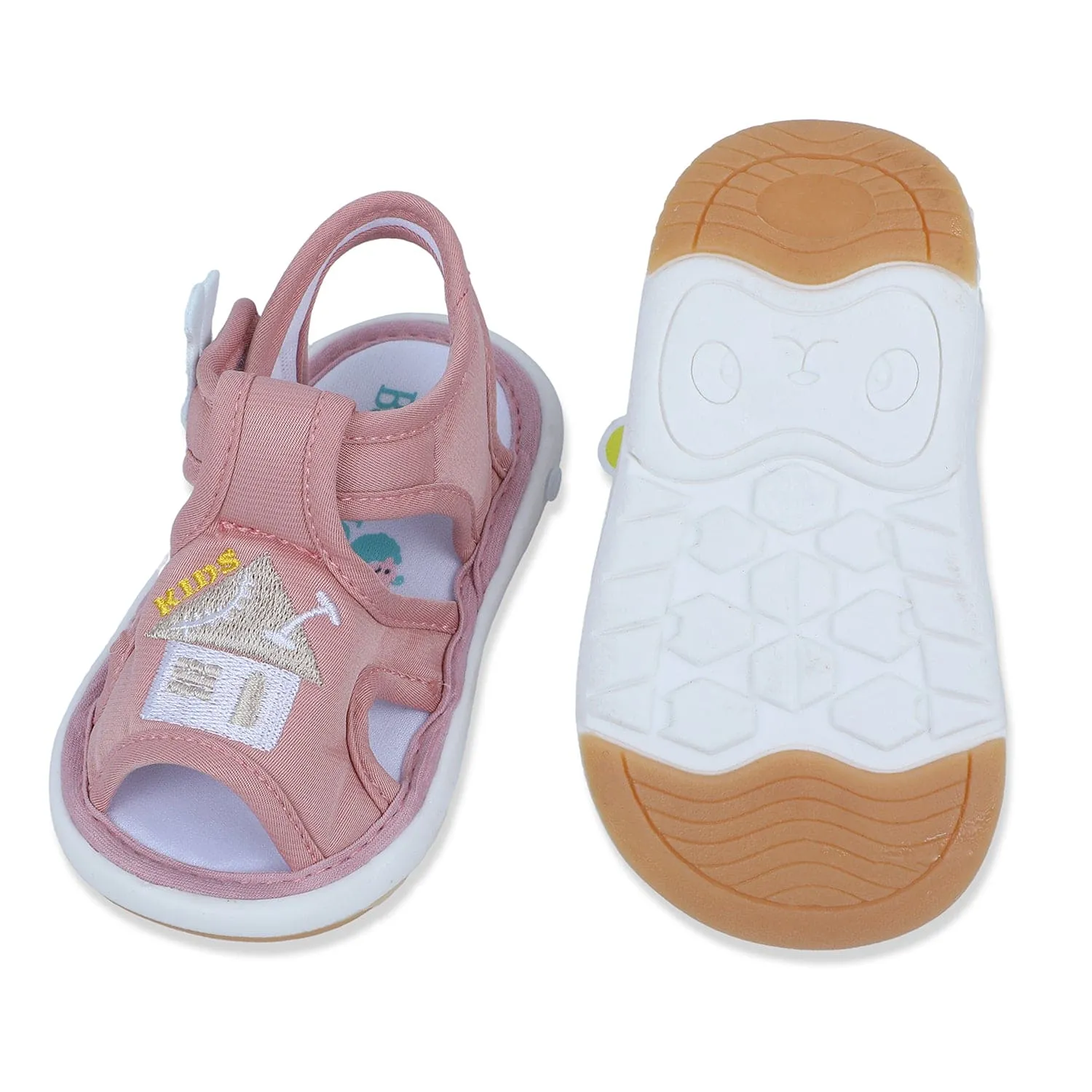 Baby Moo My Pet's House Chu-Chu Sound Breathable Anti-Skid Sandals - Pink