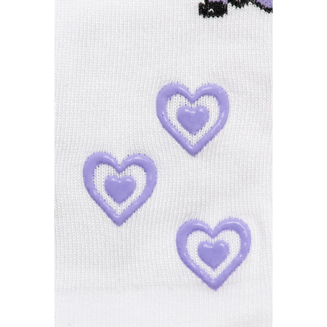 Baby/Kids Bamboo Socks with Grips - Purple Unicorn