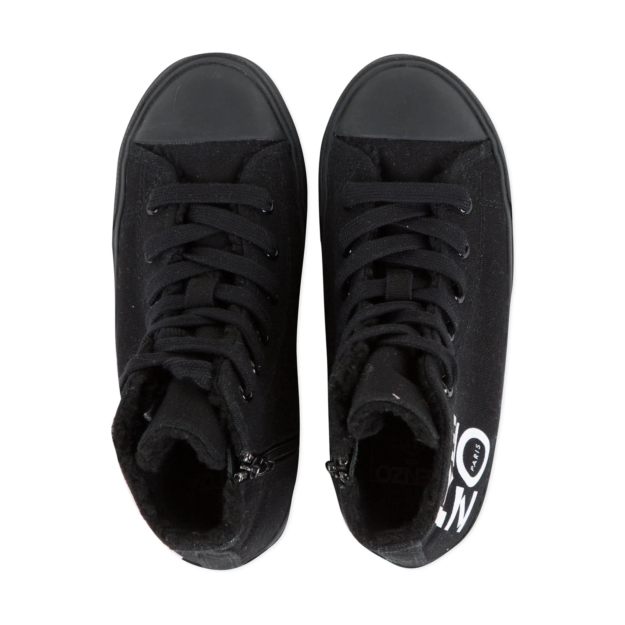 Black Logo High-Top Sneakers  - FINAL SALE