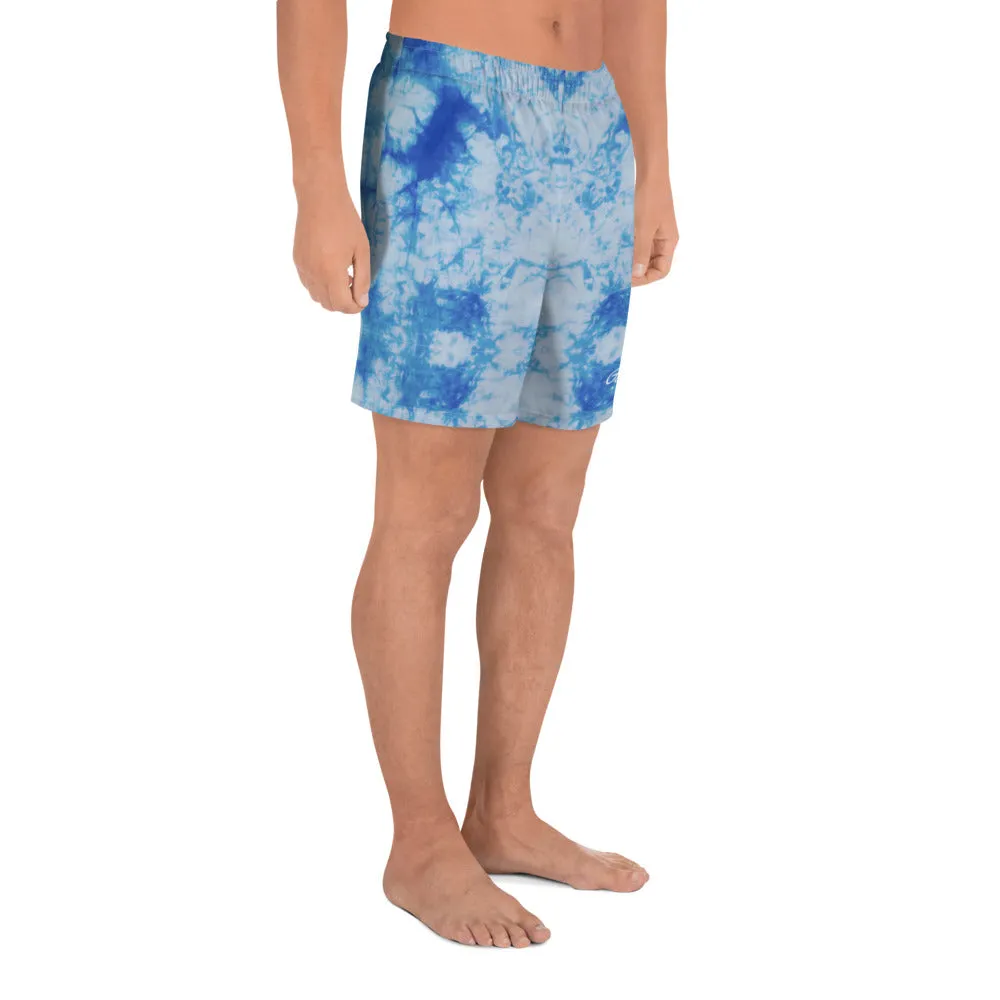 Blue Tie Dye Mens Shorts