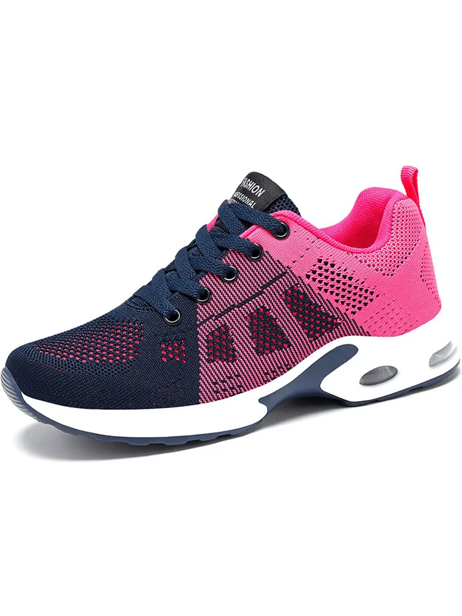 Breathable Wear-Resistant Lace-up Cushioned Running Shoes - SF0888