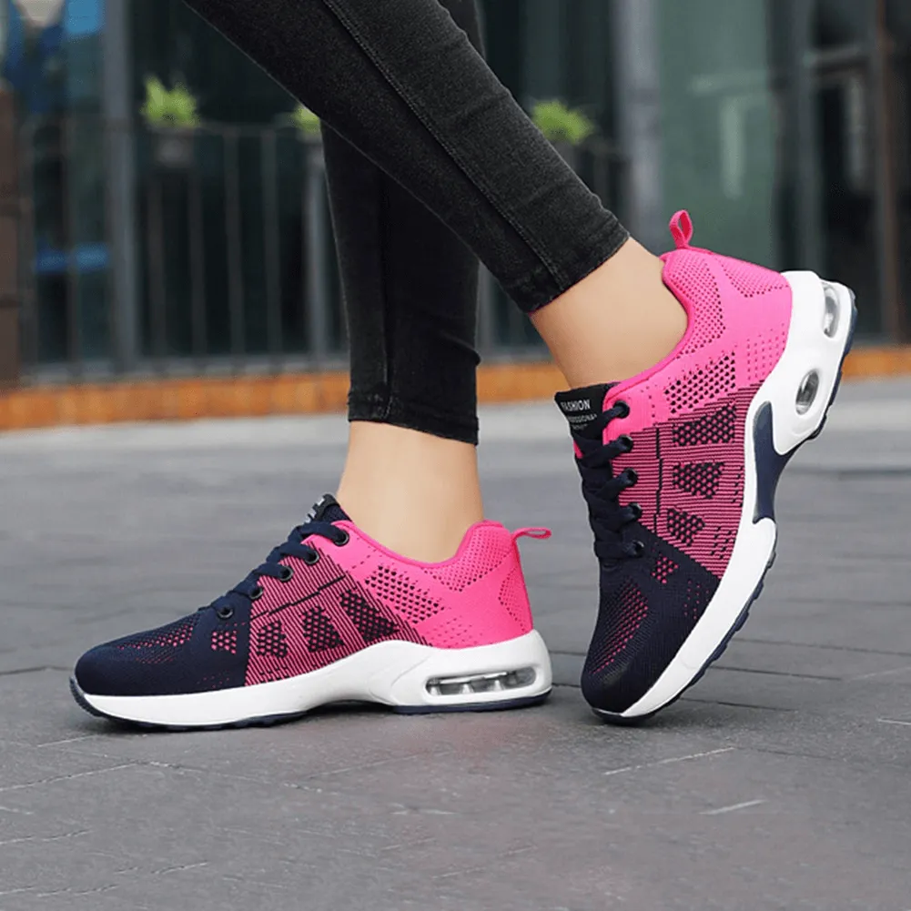 Breathable Wear-Resistant Lace-up Cushioned Running Shoes - SF0888