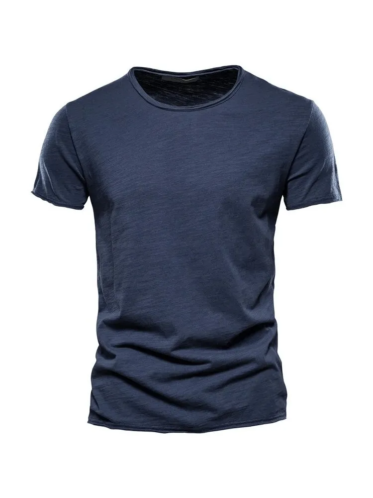 Casual Solid Color Sports Crew Neck T-Shirt For Men - SF1785