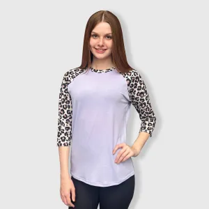 Cheetah Lavender Polyester Top