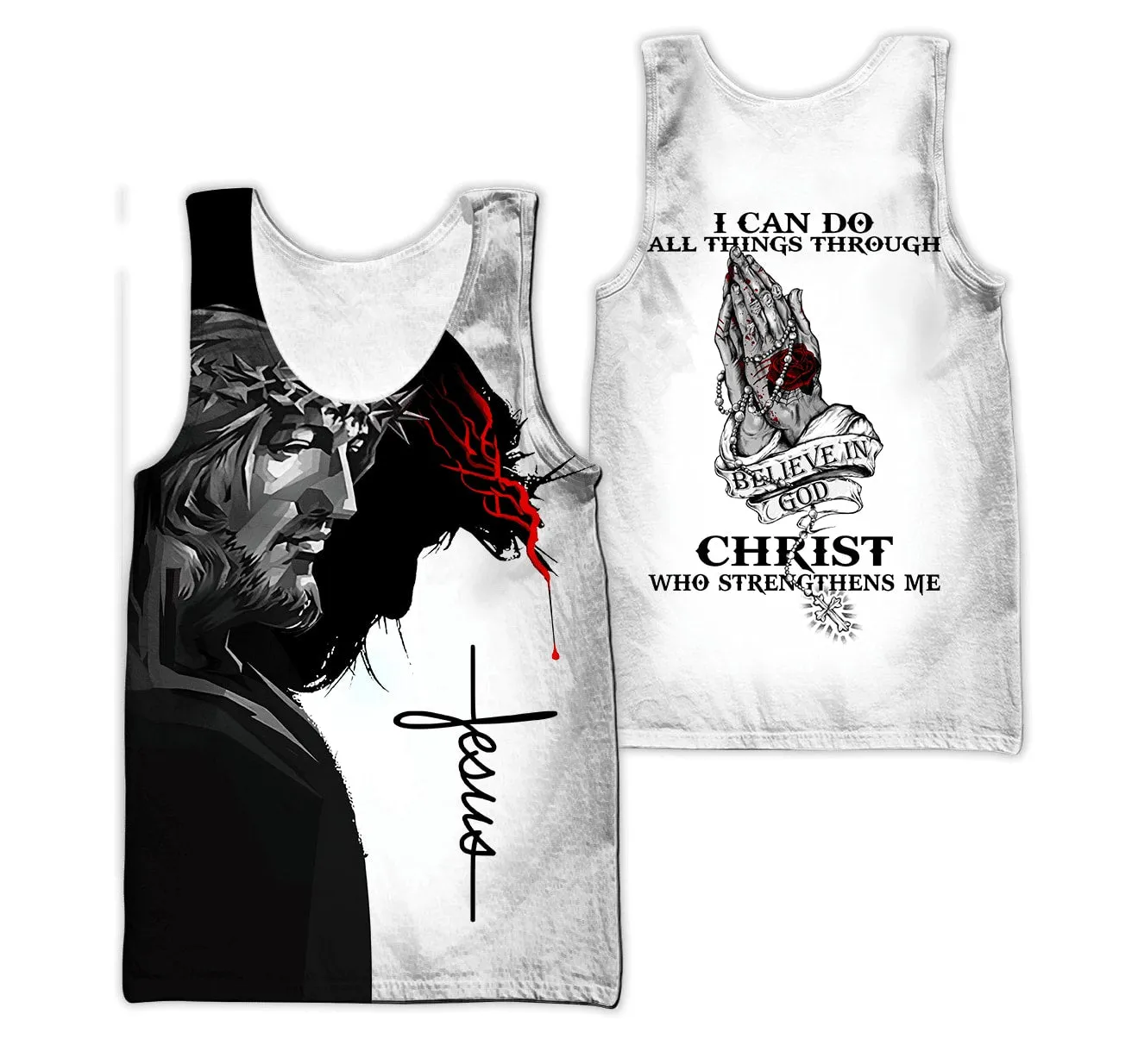 Christian Believe In God Jesus Unisex Tank Top - Christian Tank Top For Men