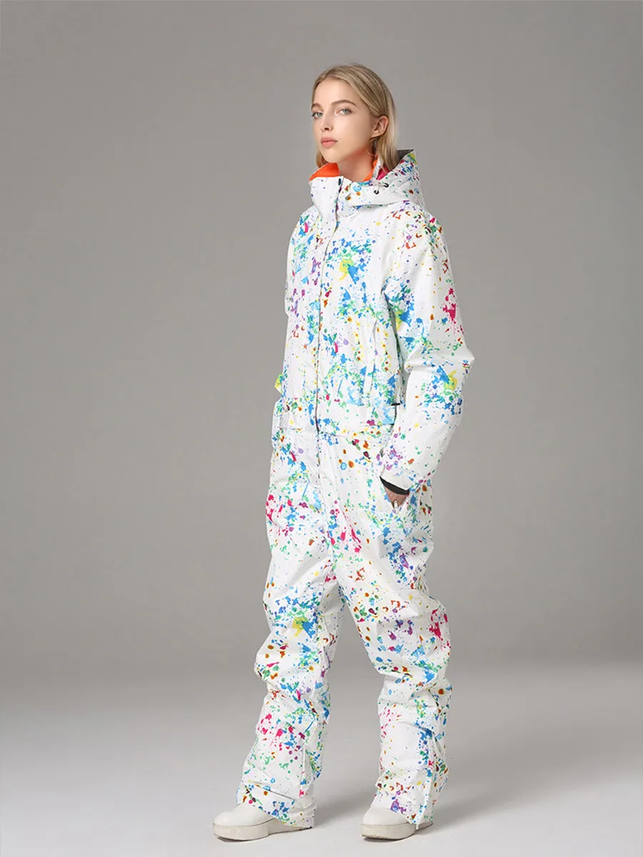 Colorful One Piece Women Snowsuits