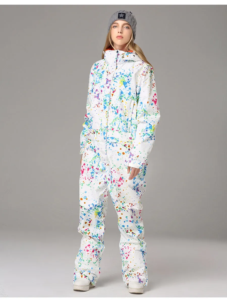 Colorful One Piece Women Snowsuits