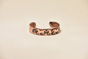 Copper Running Horses Cuff