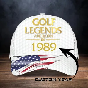 Custom Baseball Golf Caps For Men And Women, Golf Legends Are Born In, Best Gift For Golfer