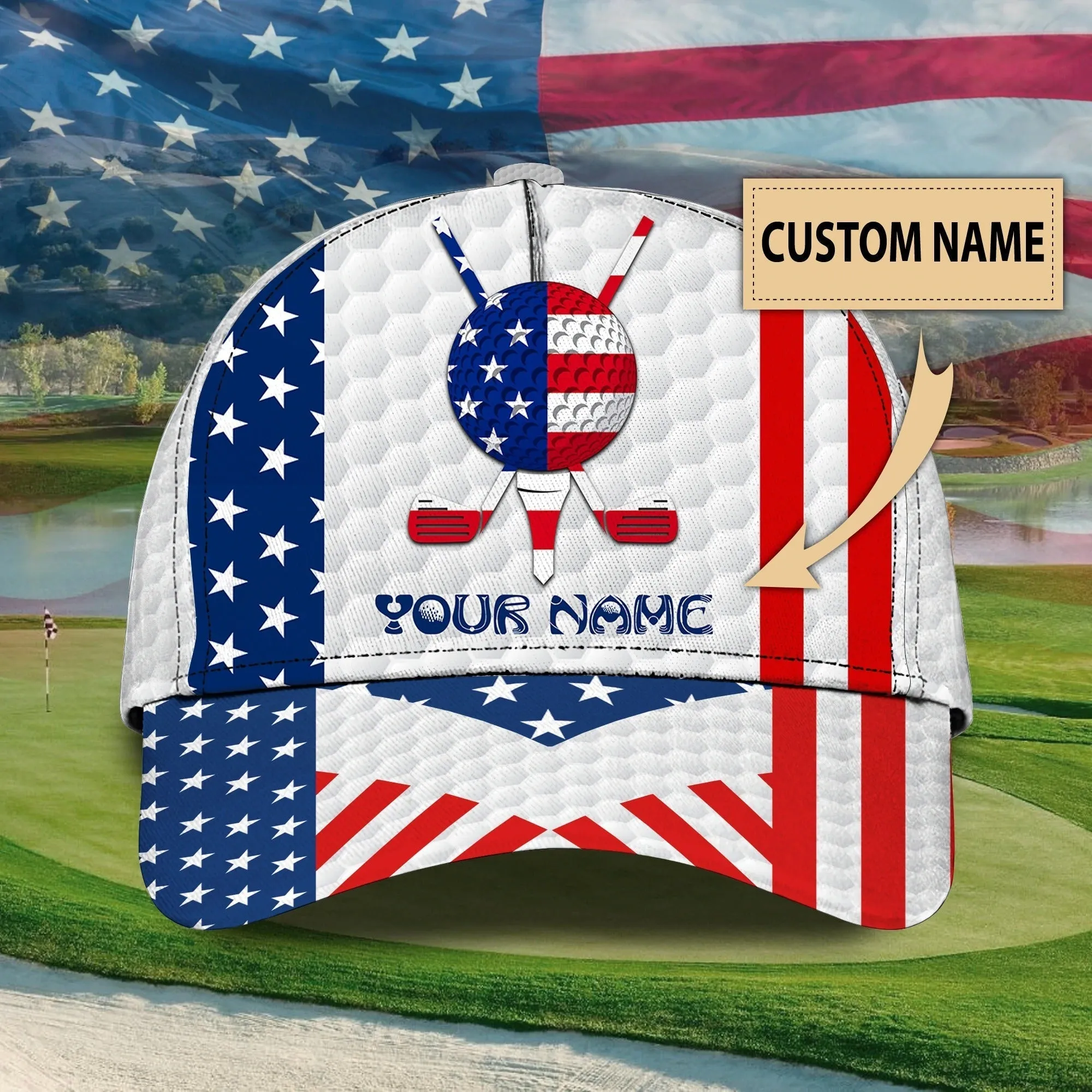 Custom Name Classic Cap For A Golf Lover, Best Gift For National Golf Lovers Day, Golf Cap Hat