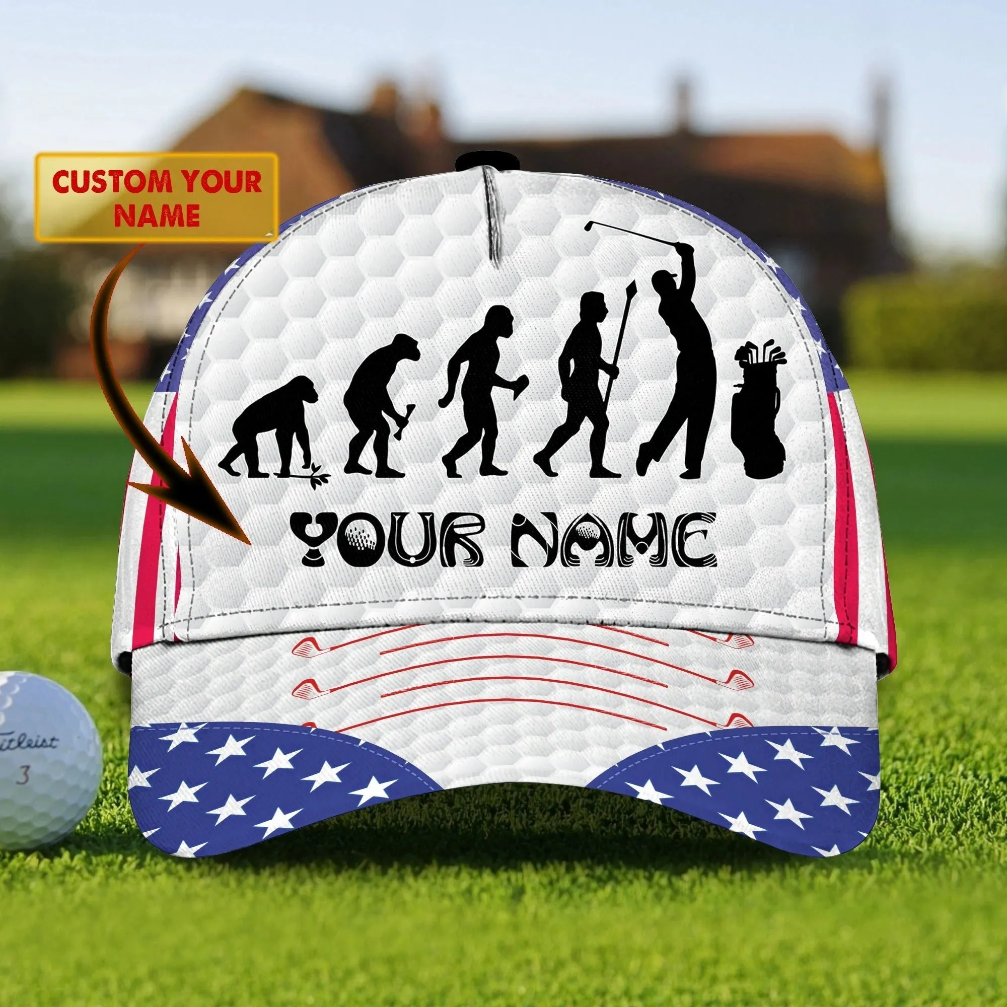 Custom Name Classic Cap For A Golf Lover, Best Gift For National Golf Lovers Day, Golf Cap Hat