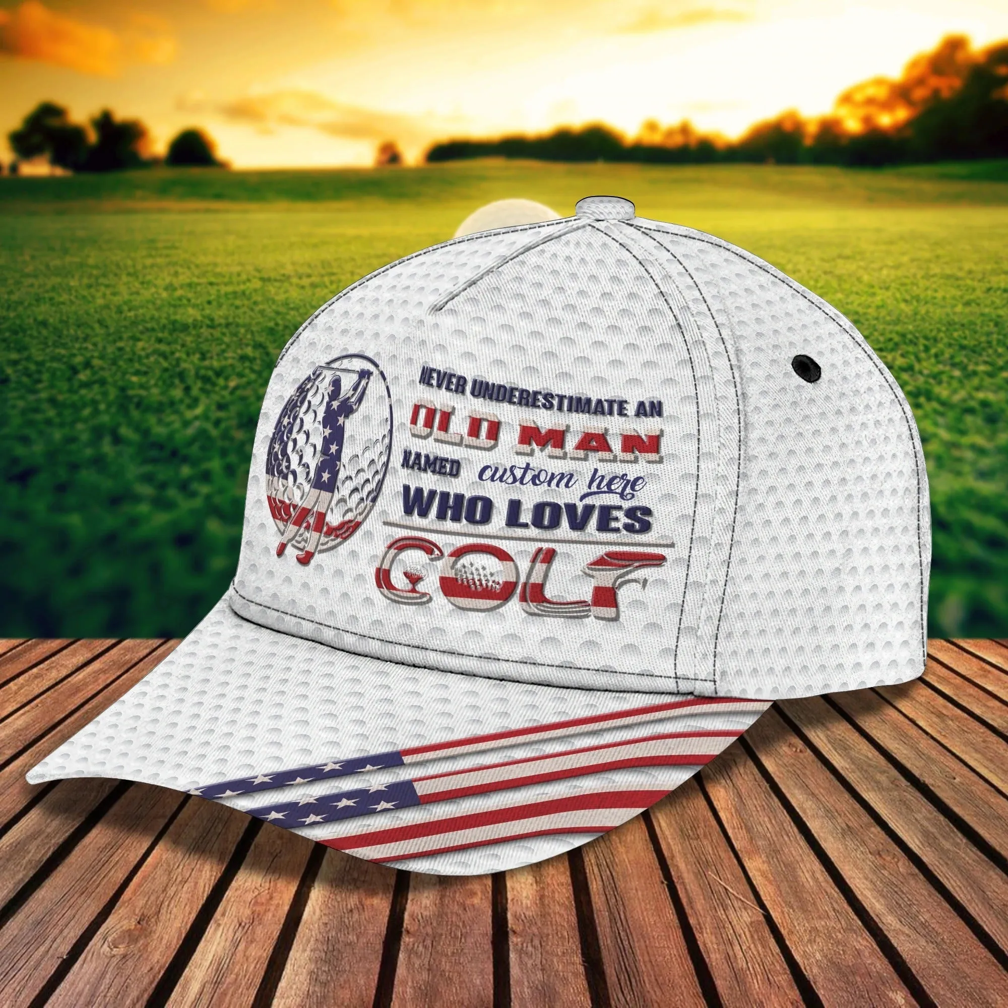 Custom With Name A 3D Cap For Golf Man, Never Underestimate An Old Man Who Loves Golf, Cap Hat For Golf Lover