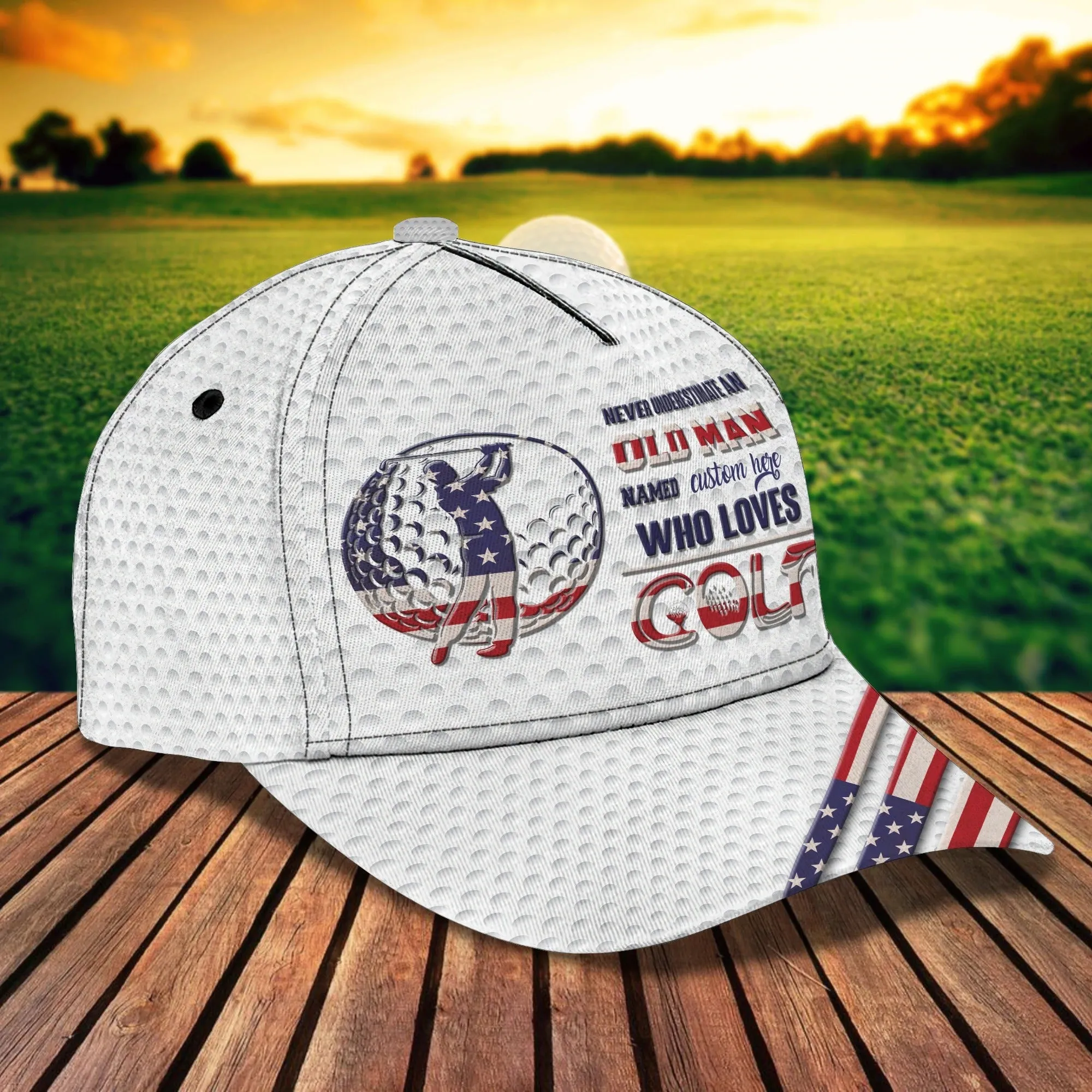 Custom With Name A 3D Cap For Golf Man, Never Underestimate An Old Man Who Loves Golf, Cap Hat For Golf Lover