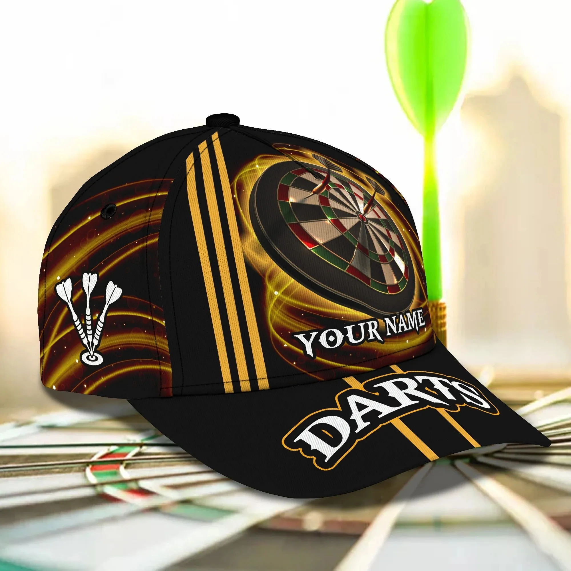 Customized Baseball Full Printed Dart Cap, Dart Cap Hat In Leather Pattern, To My Boy Darter Dart Lover Gifts