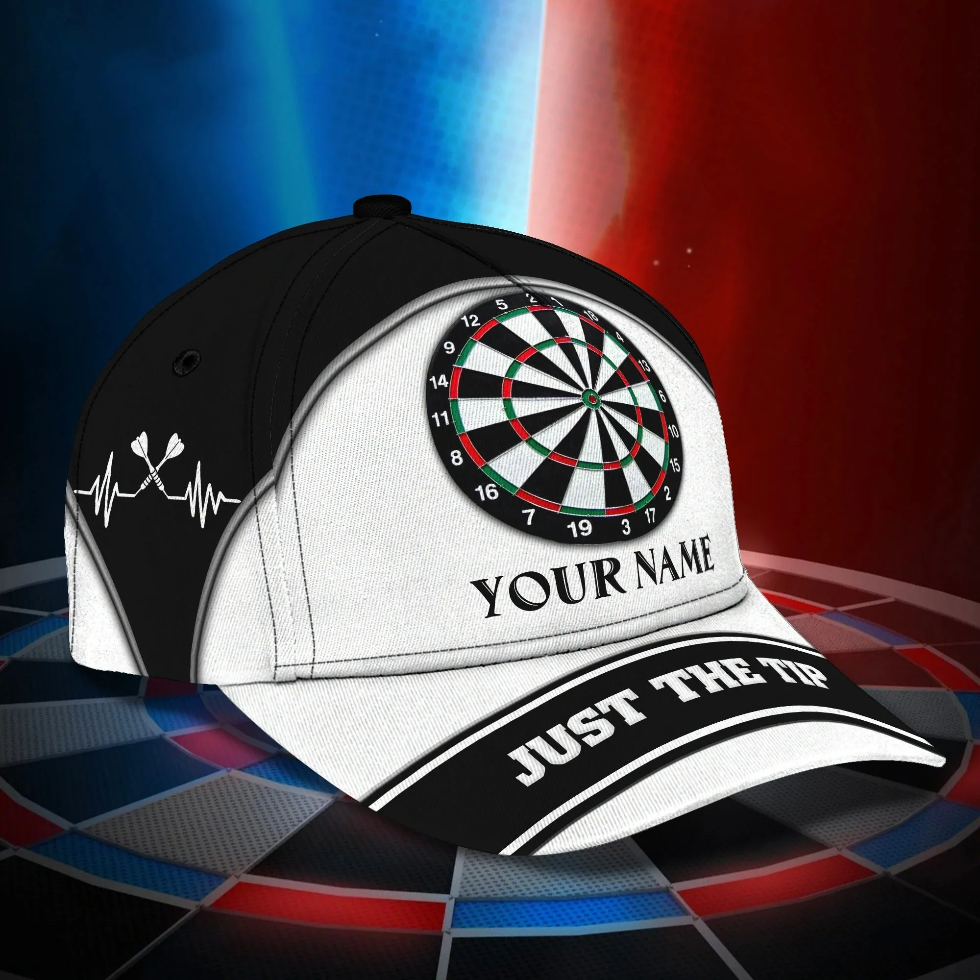 Customized Baseball Full Printed Dart Cap, Dart Cap Hat In Leather Pattern, To My Boy Darter Dart Lover Gifts