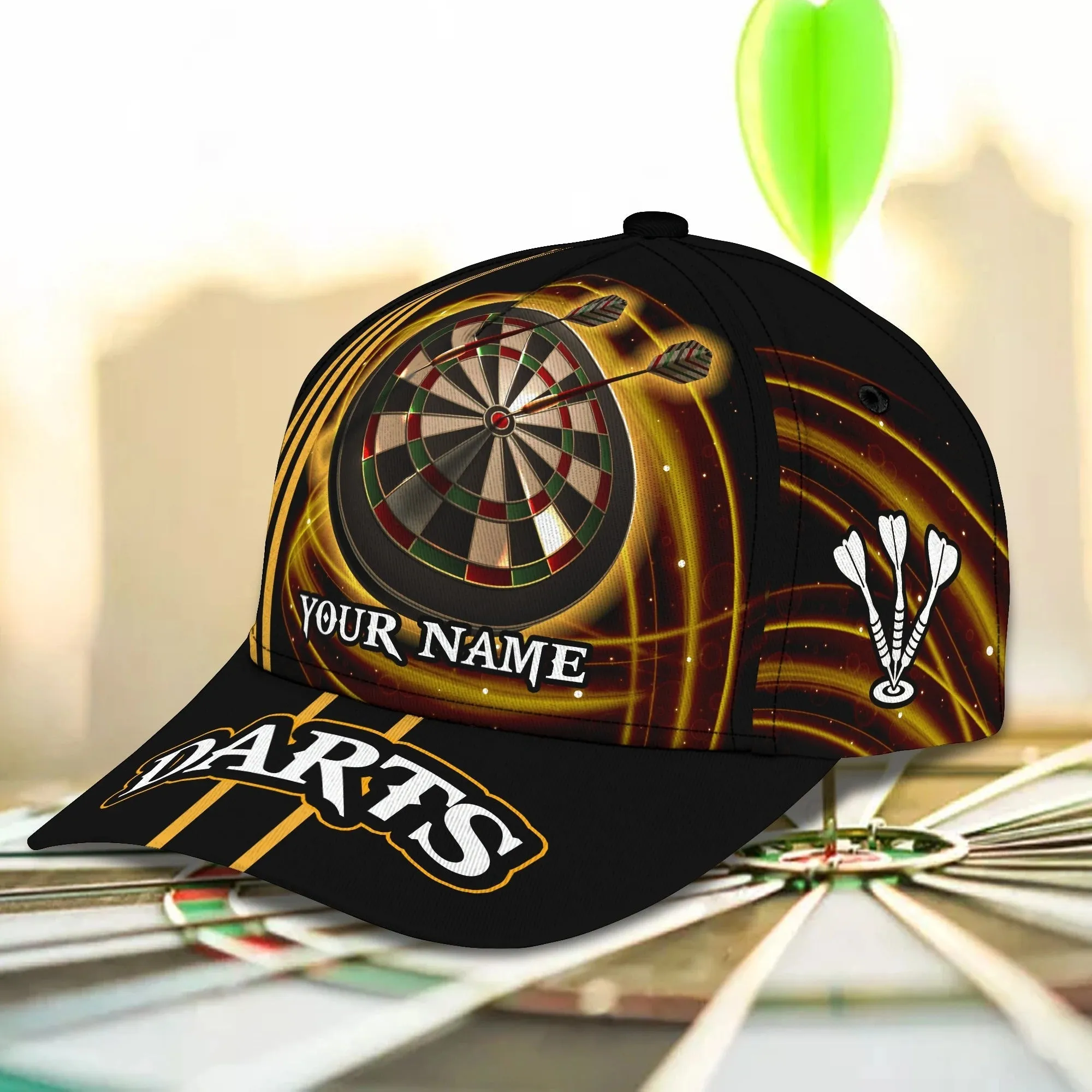 Customized Baseball Full Printed Dart Cap, Dart Cap Hat In Leather Pattern, To My Boy Darter Dart Lover Gifts