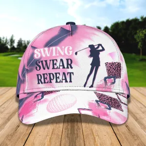 Customized With Name 3D All Over Print Womens Golf Cap, Golf Hat For Girl, Golf Cap Woman