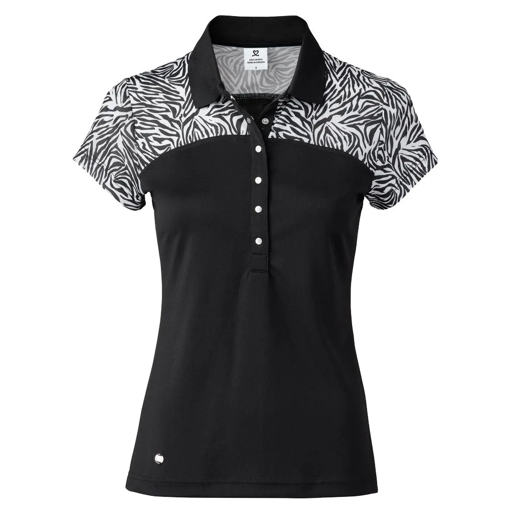 Daily Sports Zilian Black Womens Golf Polo