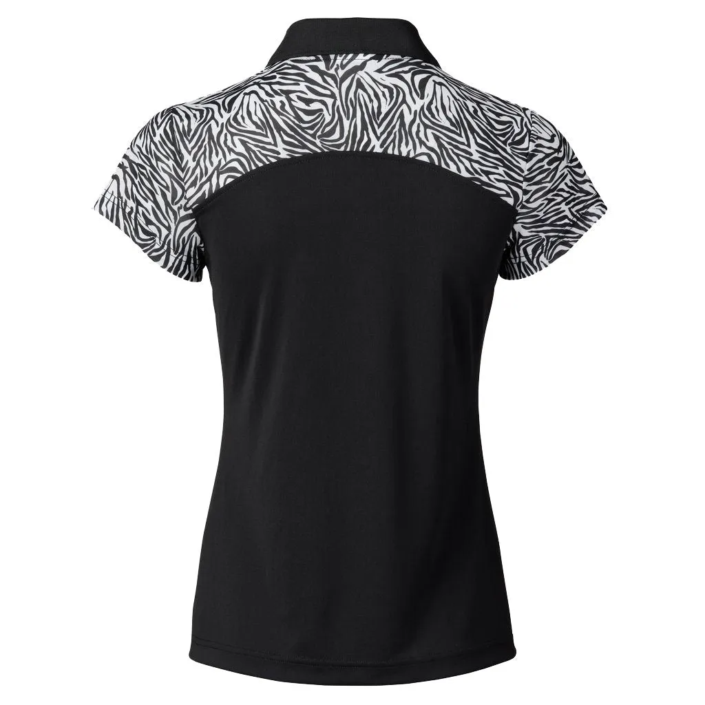 Daily Sports Zilian Black Womens Golf Polo