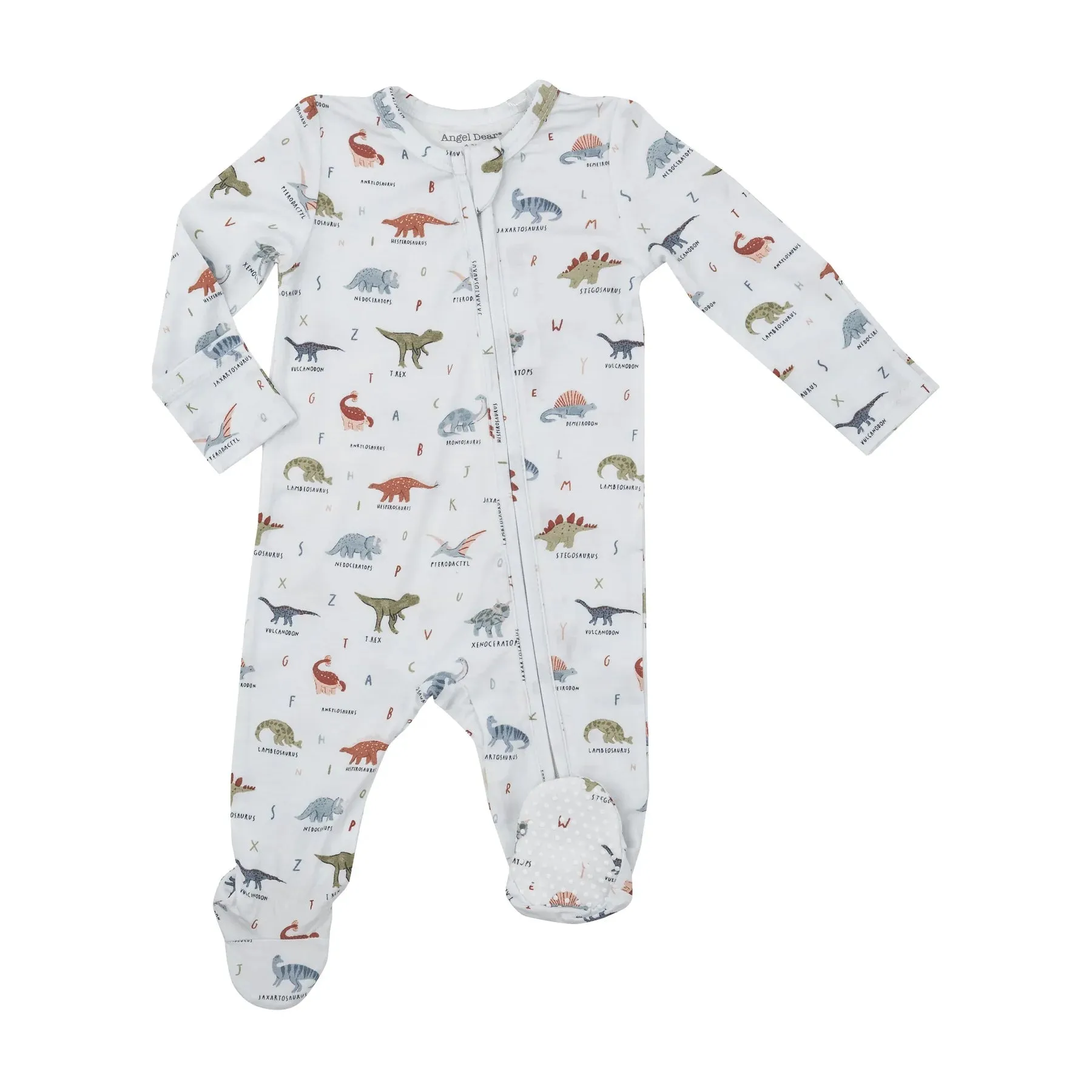 Dinosaur ABC 2 Way Zipper Footie