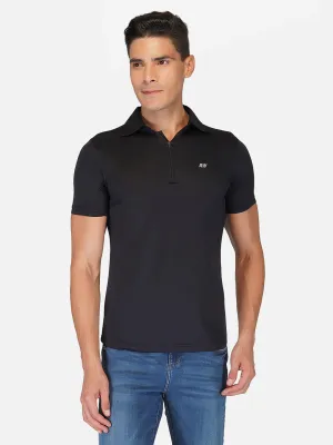 DriDOT Black Zipper Polo T-Shirt RWM2025