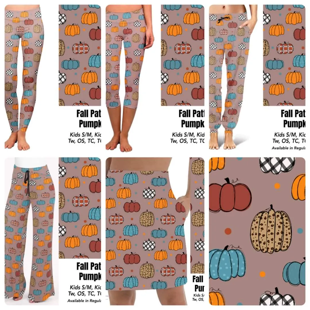 Fall Pattern Pumpkin capris and skorts with pockets