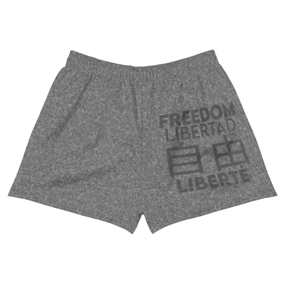 Freedom In Four Languages Athletic Short Shorts