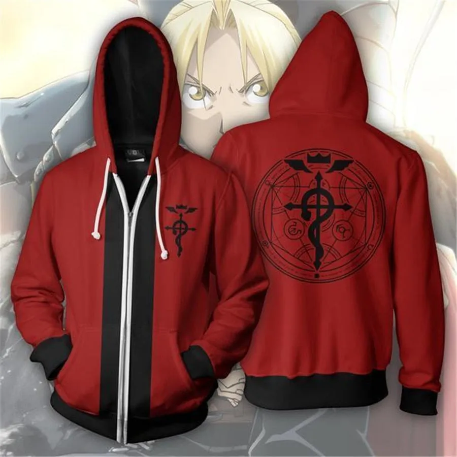 Fullmetal Alchemist Edward Elric Hoodie Jackets