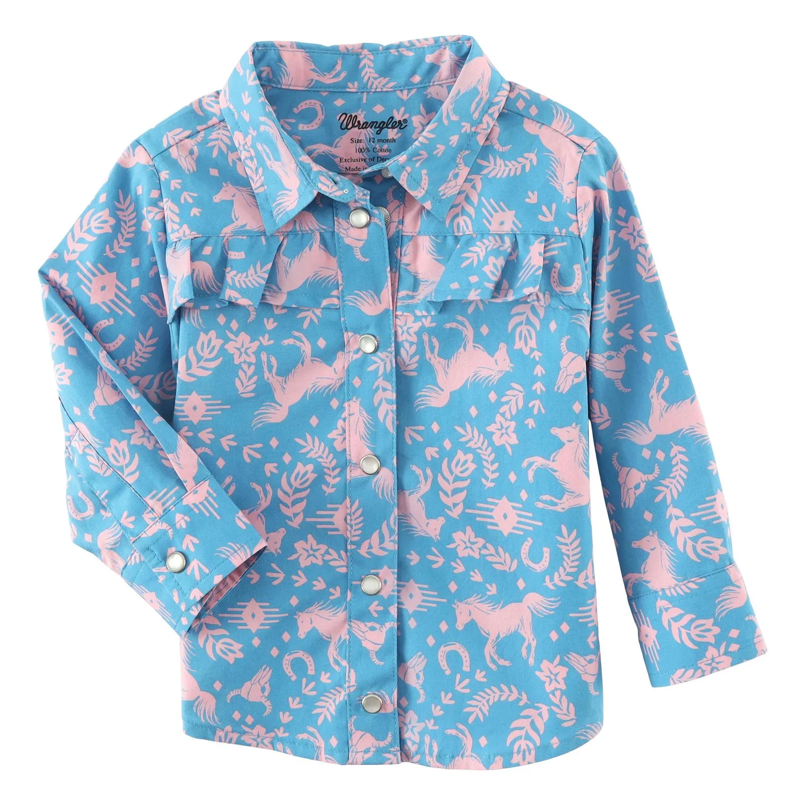 Girls Blue Western Shirt