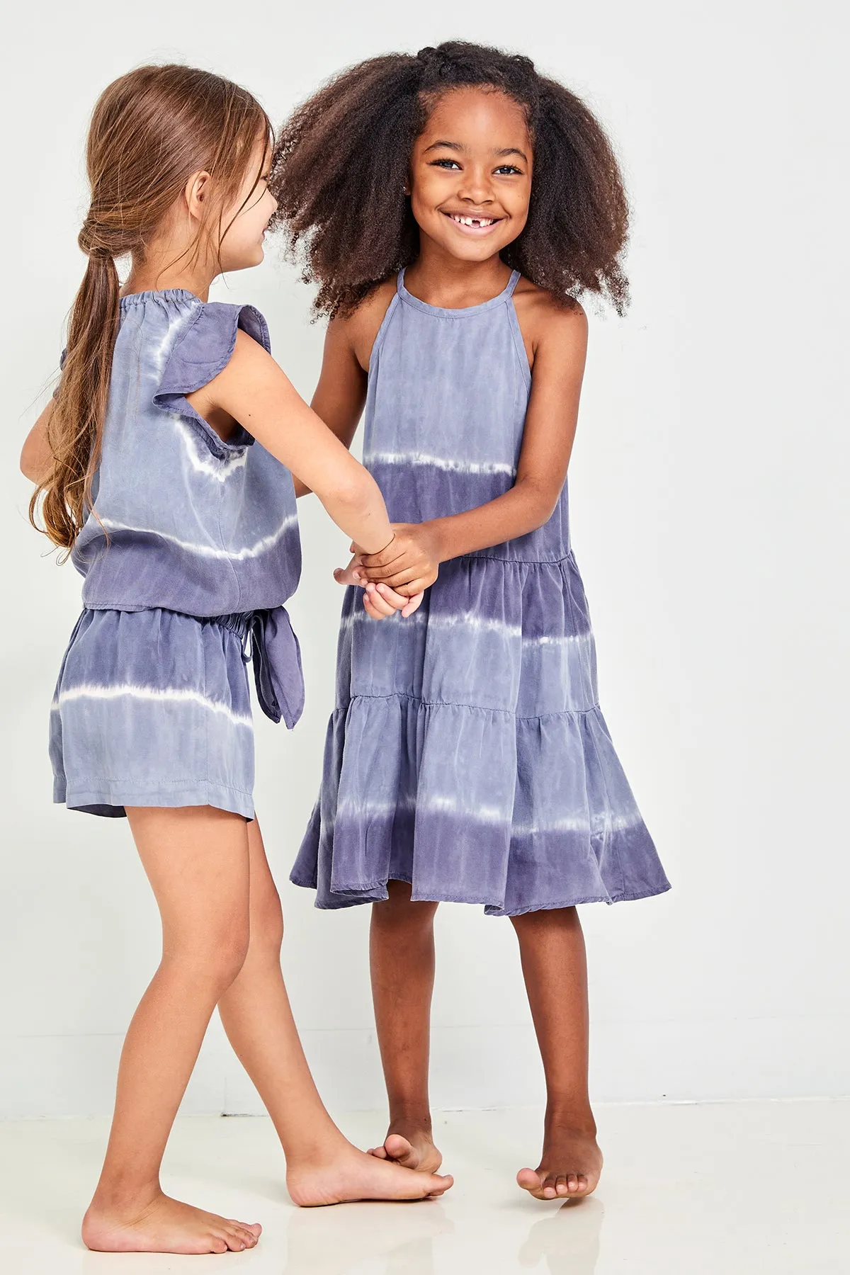 Girls Dress Bella Dahl Indigo Tiered (Size 12 left)