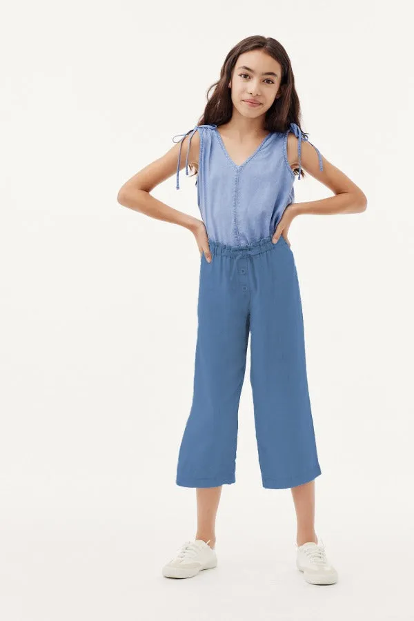 Girls Pants Bella Dahl Wide Leg Mykonos Blue