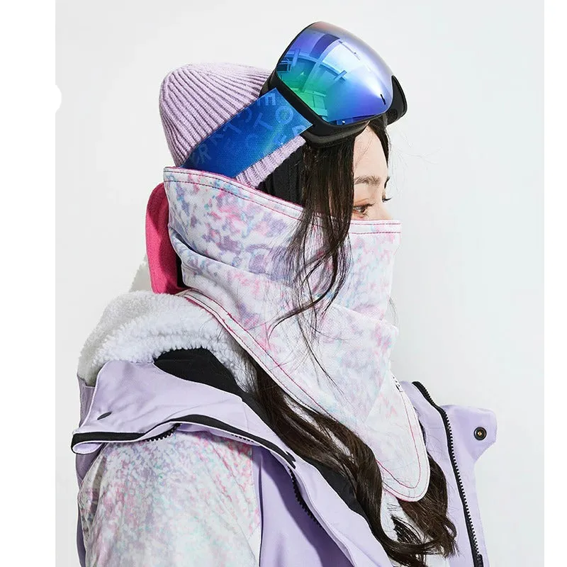 Graphic Printed Triangular Windproof Skiing Scarf