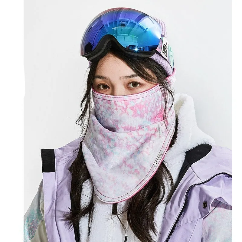 Graphic Printed Triangular Windproof Skiing Scarf