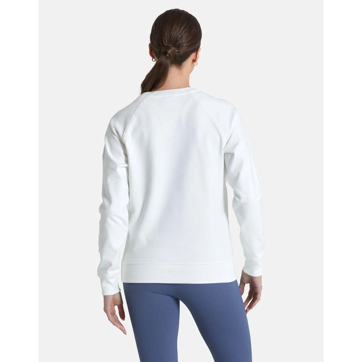 Gym Coffee Womens Essential Crew Jumper Ivory White