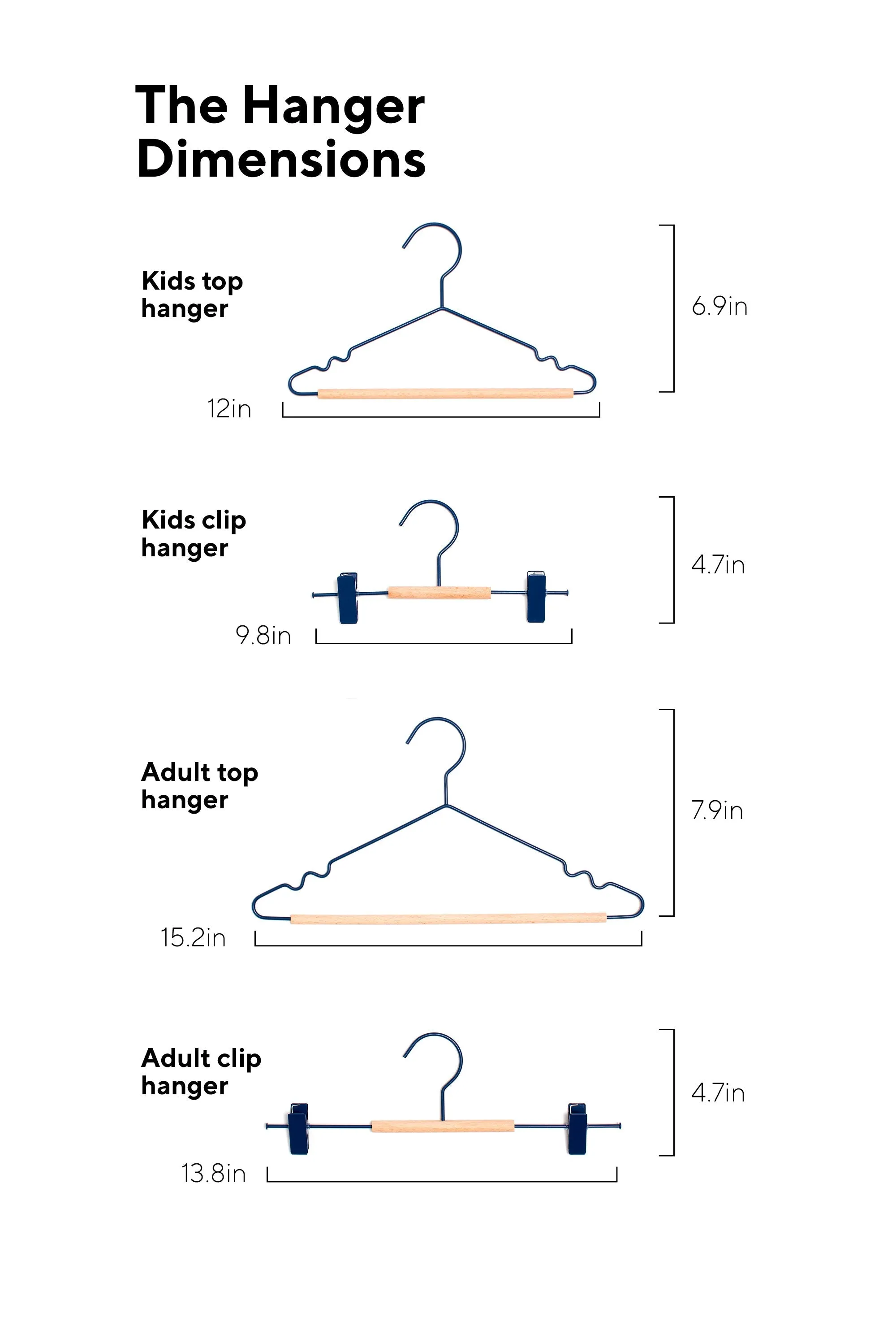 Kids Top Hangers In Navy