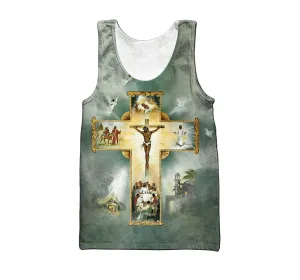 Life Of Jesus Jesus Cross Jesus Unisex Tank Top - Christian Tank Top For Men