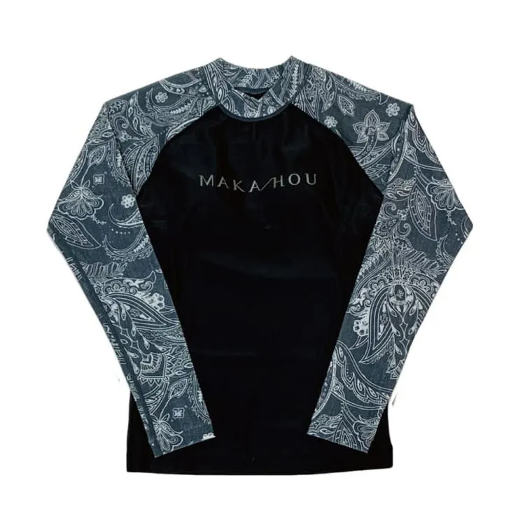 Maka-Hou Women Long Sleeve Rashguard-PAISLEY (Japanese Brand)