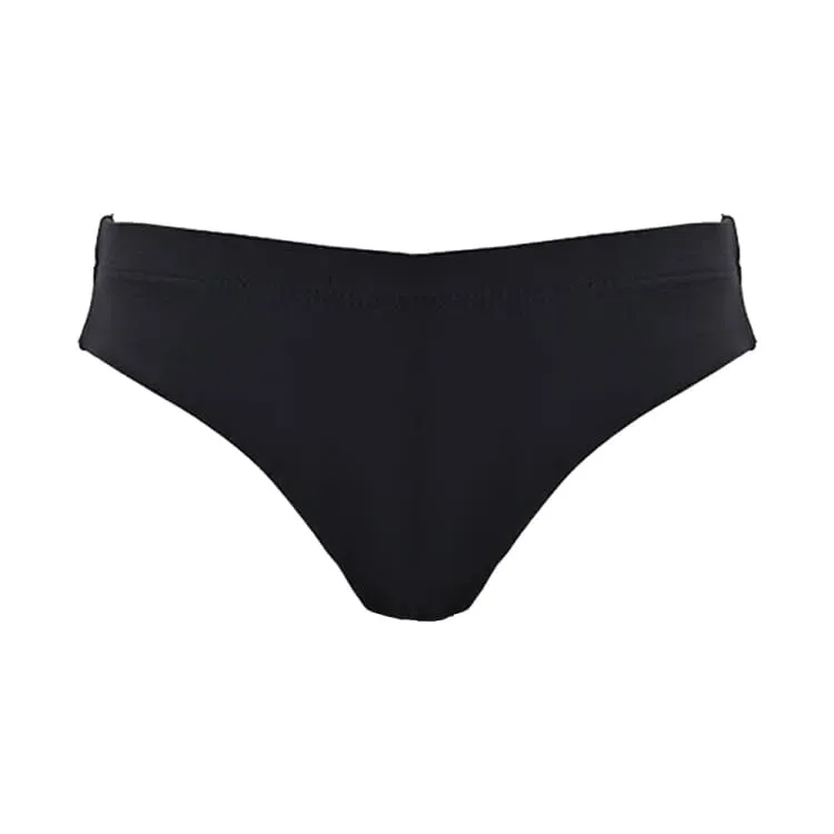 Maka-Hou Women Mid-Rise Bikini Bottom-BLACK (Japanese Brand)