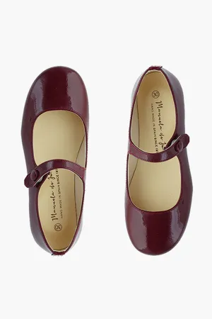 Manuela de Juan Mimi Mary Jane Girls Shoes - Burgundy