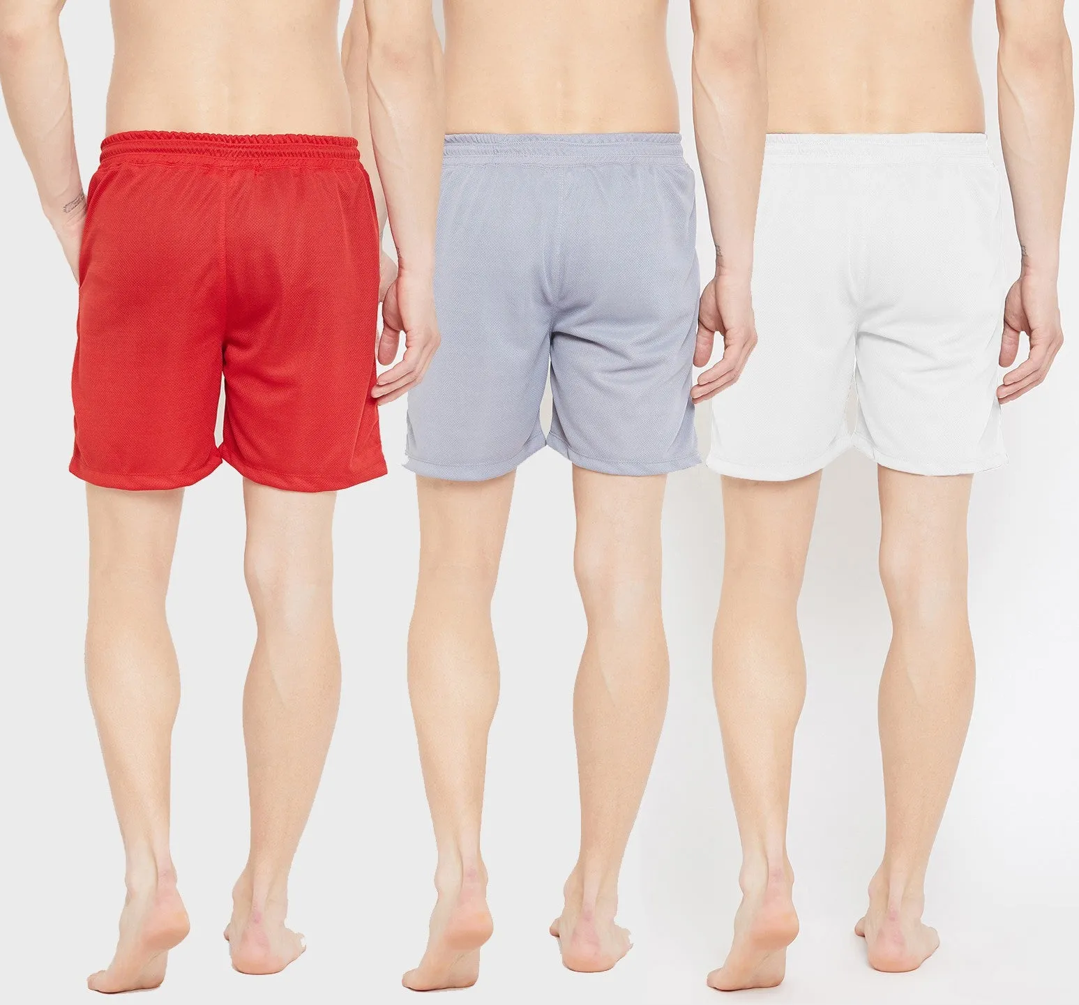 Men Shorts (Red |Grey |White) (Pack of 3)