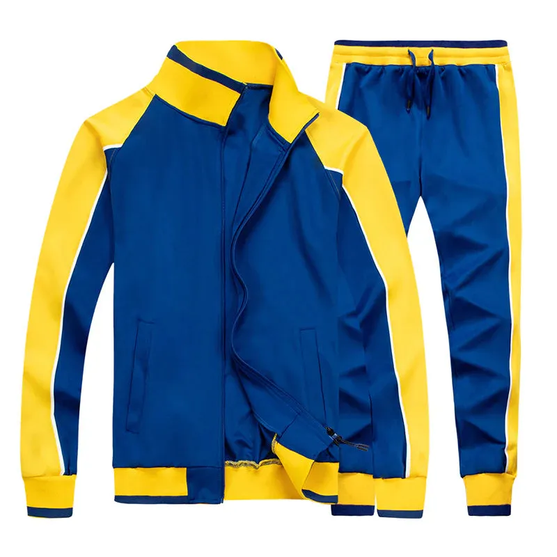 Men's Autumn Cardigan Hoodies Jacket Joggers Two-Piece Set