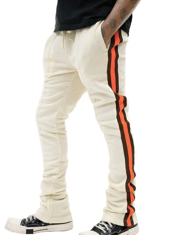 Men's Patchwork Flared Sweatpants